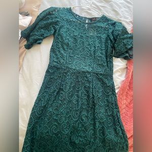 Green midi dress
